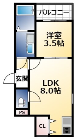 仮称）東大阪市岩田町３丁目ＡＰ　Ａ棟の物件間取画像